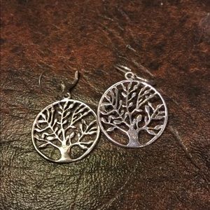 Tree of life sterling silver earrings